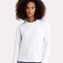 Next Level Womens Relaxed Long Sleeve Crewneck T-Shirt - White - NEW