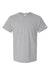 Hanes 5290P Mens Essential Short Sleeve Crewneck T-Shirt w/ Pocket Light Steel Grey Flat Front