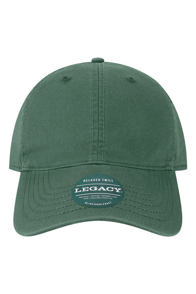 Legacy EZA Mens Relaxed Twill Dad Hat Spruce Green Flat Front