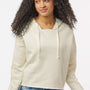 MV Sport Womens Angel Fleece Crop Hooded Sweatshirt Hoodie - Ecru