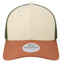 Legacy Hats Mens Mid Pro Snapback Trucker Hat - Stone/Bronze/Light Olive Green