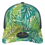 Legacy Mens Reclaim Mid Pro Moisture Wicking Adjustable Hat - Tropical Blue Leaves/Navy - NEW