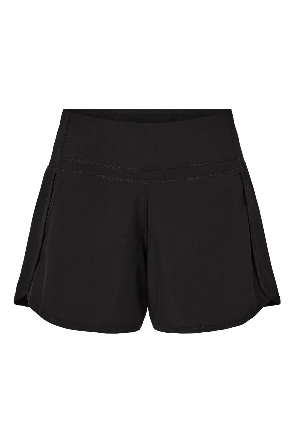 Boxercraft BW6103 Womens Stretch Woven Lined Shorts Black Flat Front