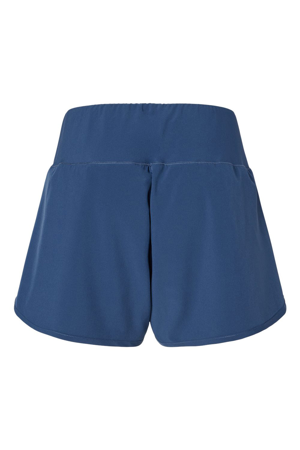 Boxercraft BW6103 Womens Stretch Woven Lined Shorts Indigo Blue Flat Back