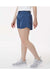 Boxercraft BW6103 Womens Stretch Woven Lined Shorts Indigo Blue Model Side