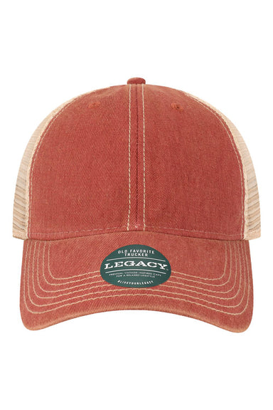 Legacy OFAY Youth Old Favorite Trucker Hat Cardinal Red/Khaki Flat Front