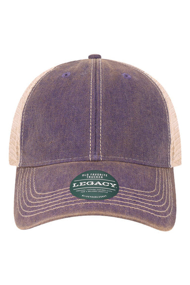 Legacy OFAY Youth Old Favorite Trucker Hat Purple/Khaki Flat Front