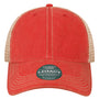 Legacy Youth Old Favorite Snapback Trucker Hat - Scarlet Red/Khaki - NEW