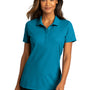Port Authority Womens React SuperPro Snag Resistant Short Sleeve Polo Shirt - Parcel Blue - Closeout