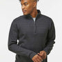 J America Mens Heavyweight Fleece 1/4 Zip Sweatshirt w/ Pockets - Heather Charcoal Grey - Coming Soon