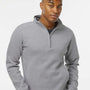 J America Mens Heavyweight Fleece 1/4 Zip Sweatshirt w/ Pockets - Oxford Grey - Coming Soon