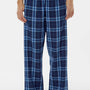 Boxercraft Youth Flannel Pants w/ Pockets - Navy Blue/Columbia Blue