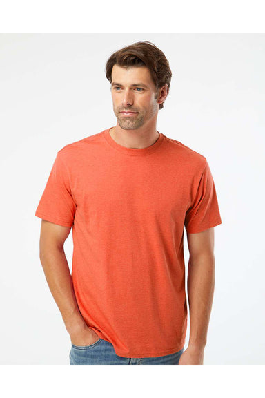 Kastlfel 2010 Mens RecycledSoft Short Sleve Crewneck T-Shirt Orange Model Front