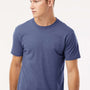 Kastlfel Mens Recycled Soft Short Sleeve Crewneck T-Shirt - Vintage Royal Blue - Closeout