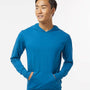 Kastlfel Mens RecycledSoft Hooded Long Sleeve T-Shirt Hoodie - Breaker Blue - NEW
