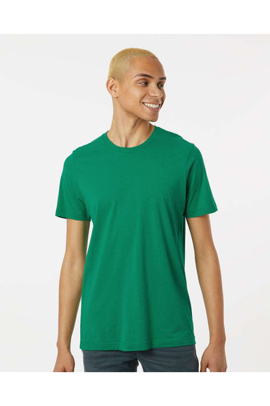 Tultex 602 Mens Short Sleeve Crewneck T-Shirt Kelly Green Model Front