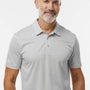 Adidas Mens Space Dyed Short Sleeve Polo Shirt - Heather Grey - New