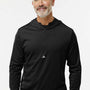 Adidas Mens Lightweight Performance 1/4 Zip Hooded Sweatshirt Hoodie - Black - New