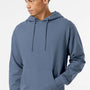 Independent Trading Company Mens Hooded Sweatshirt Hoodie w/ Pouch Pocket - Storm Blue