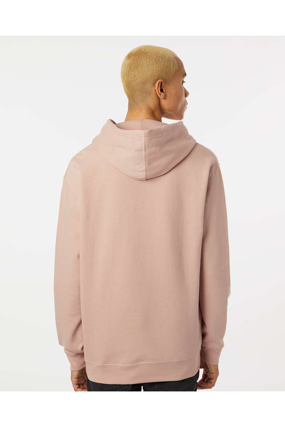 Independent Trading Co. SS4500 Mens Hooded Sweatshirt Hoodie Dusty Pink Model Back