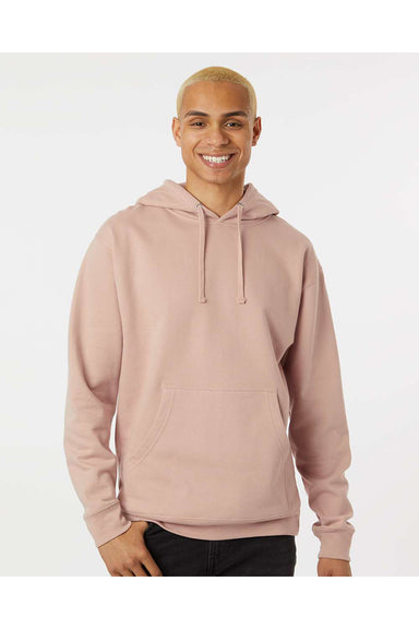 Independent Trading Co. SS4500 Mens Hooded Sweatshirt Hoodie Dusty Pink Model Front