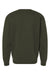 Independent Trading Co. IND3000 Mens Crewneck Sweatshirt Army Green Flat Back