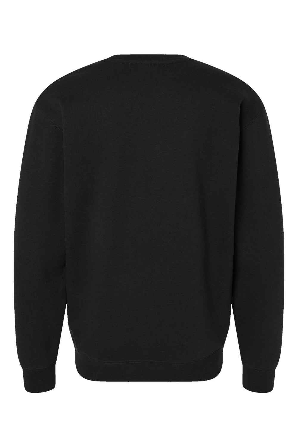 Independent Trading Co. IND3000 Mens Crewneck Sweatshirt Black Flat Back