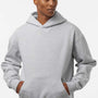 Independent Trading Company Mens Mainstreet Hooded Sweatshirt Hoodie w/ Pouch Pocket - Heather Grey