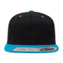 Flexfit Hats Mens Adjustable Hat - Black/Teal Blue