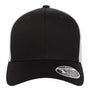 Flexfit Hats Mens Mesh Snapback Trucker Hat - Black/White