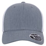 Flexfit Hats Mens Mesh Snapback Trucker Hat - Heather Grey/White