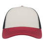 Atlantis Hats Mens Sustainable Canvas Adjustable Hat - White/Burgundy/Black - Coming Soon