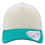 Infinity Her Hats Womens Foam Adjustable Trucker Hat - Ivory/Jade Green - Coming Soon