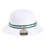 Imperial Hats Mens The Oxford UPF 50+ Performance Bucket Hat - White/Green - New
