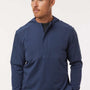 Adidas Mens 1/4 Zip Hooded Anorak Jacket - Crew Navy Blue - New