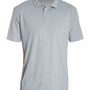 Anetik Mens Low Pro Tech UPF 30+ Short Sleeve Polo Shirt - Heather Alloy Grey - New