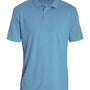 Anetik Mens Low Pro Tech UPF 30+ Short Sleeve Polo Shirt - Heather Bahama Blue - New