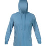 Anetik Mens Low Pro Tech Moisture Wicking Long Sleeve Hooded T-Shirt Hoodie w/ Pocket - Heather Bahama Blue - Coming Soon