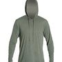 Anetik Mens Low Pro Tech Moisture Wicking Long Sleeve Hooded T-Shirt Hoodie w/ Pocket - Heather Dark Olive Green - Coming Soon