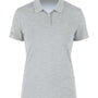 Anetik Womens Breeze Tech UPF 30+ Short Sleeve Polo Shirt - Heather Alloy Grey - New