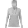 Anetik Womens Breeze Tech Moisture Wicking Hooded Long Sleeve T-Shirt Hoodie w/ Pocket - Heather Alloy Grey - New
