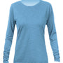 Anetik Womens Breeze Tech Moisture Wicking Long Sleeve Crewneck T-Shirt - Heather Bahama Blue - Coming Soon