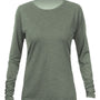 Anetik Womens Breeze Tech Moisture Wicking Long Sleeve Crewneck T-Shirt - Heather Dark Olive Green - Coming Soon