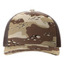 Richardson Hats Mens Printed Snapback Trucker Hat - Desert Camo/Brown - New