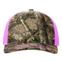 Richardson Hats Mens Printed Snapback Trucker Hat - Realtree Edge/Neon Pink - New