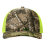 Richardson Hats Mens Printed Snapback Trucker Hat - Realtree Edge/Neon Yellow - New