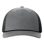 Richardson Hats Mens Adjustable Trucker Rope Hat - Heather Grey/Black - New