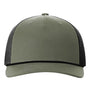 Richardson Hats Mens Adjustable Trucker Rope Hat - Loden Green/Black - New