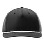 Richardson Hats Mens Moisture Wicking Classic Rope Snapback Hat - Black/White - New