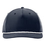 Richardson Hats Mens Moisture Wicking Classic Rope Snapback Hat - Navy Blue/White - New